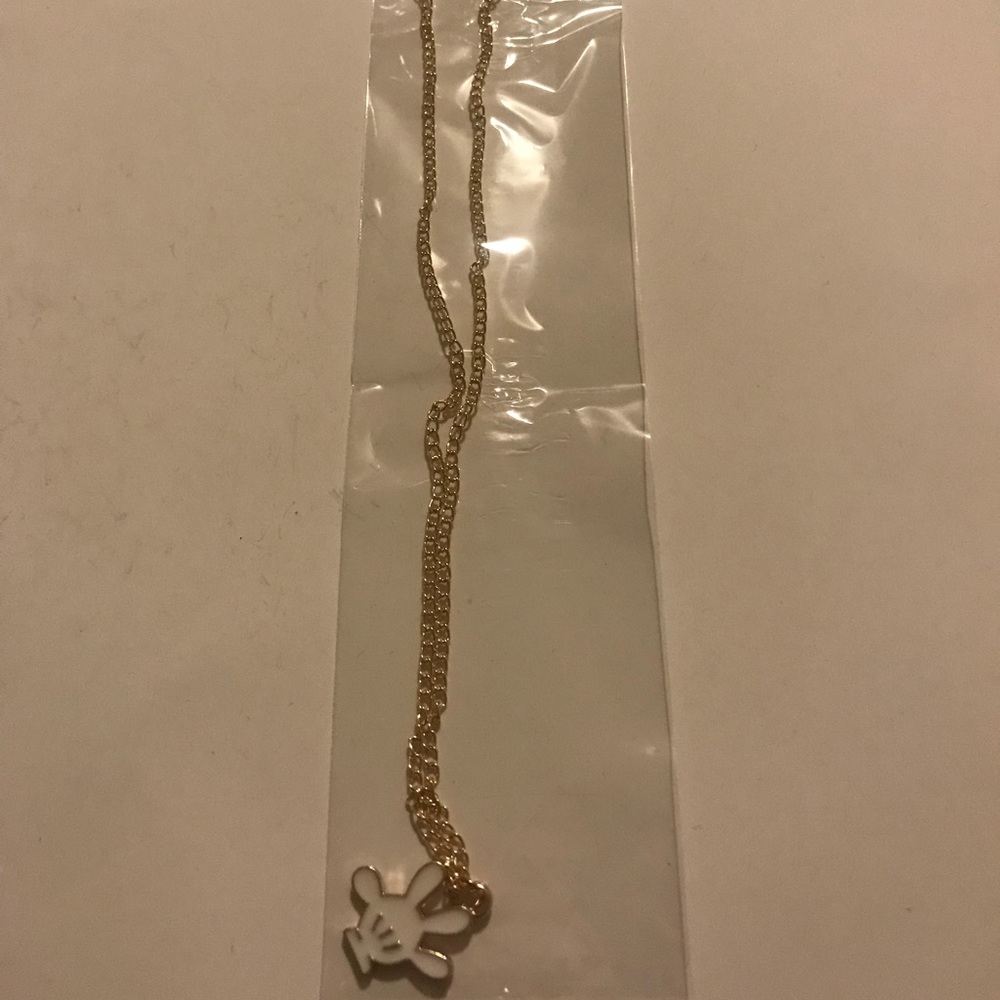 White New Mickey Mouse Glove Pendant Necklace - Picture 8 of 9